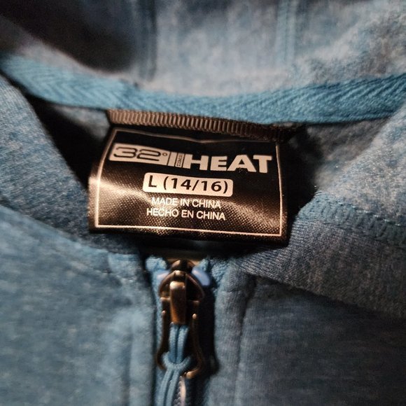 Youth Large (14-16) 32 Degrees Heat Full Zip Hooded Track Jacket - Picture 7 of 11